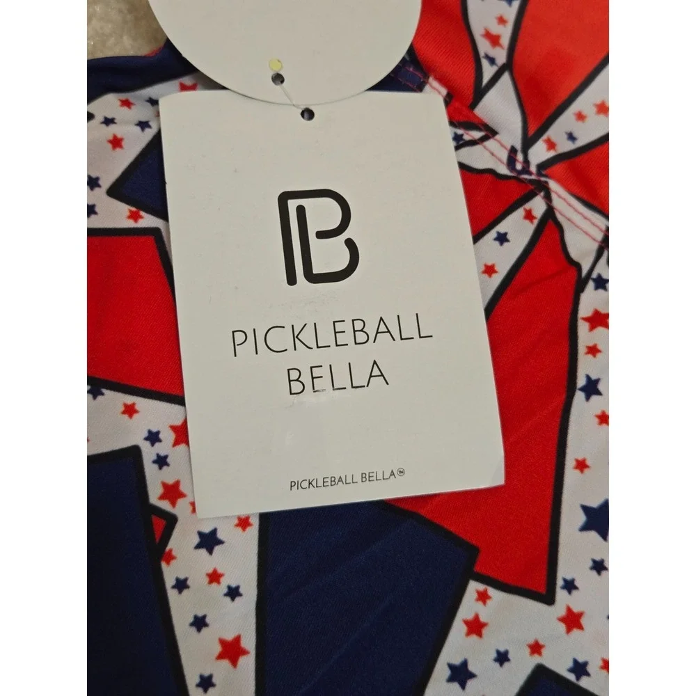 Pickleball Bella Drop Pleat Skort Women's 2 Red/White/Blue NWT